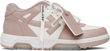Off-White 白色 & 粉色 Out Of Office Calf Leather 运动鞋