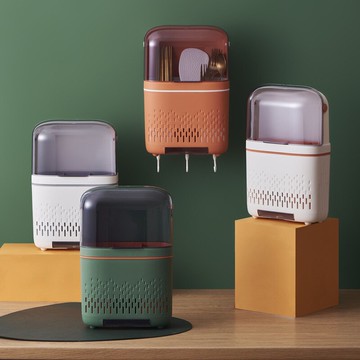 筷子籠壁掛式免打孔家用廚房瀝水帶蓋防塵筷子筒筷簍置物架收納盒