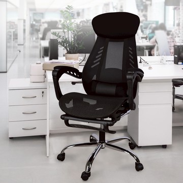 【AOTTO】透氣護腰可擱腳電腦椅(KOC-04)