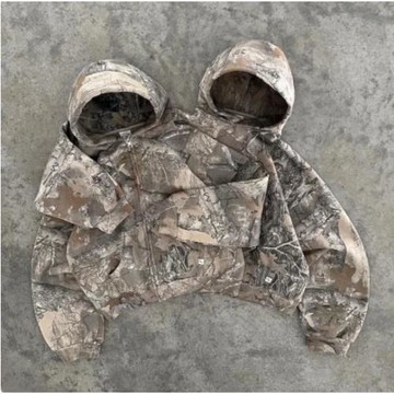 跨境美式復古衛衣男士寬松小眾拉鏈連帽衛衣外穿痞帥上衣滿印Y2K