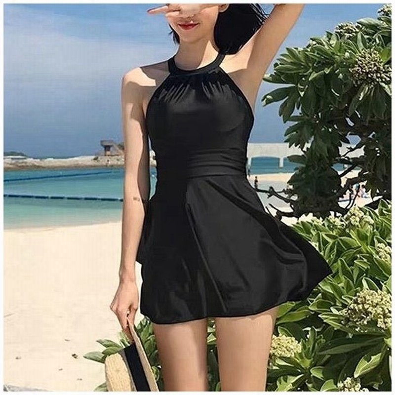 水着 レディース 体型カバー 50代 40代 ビキニ 30代 代 ワンピース水着 ママ水着 背中デザイン かわいい ブラック 海 プール フレア 夏 通販 Lineポイント最大0 5 Get Lineショッピング