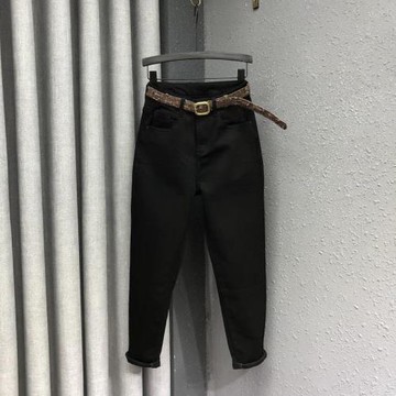 黑色老爹褲女高腰顯瘦哈倫褲小個子2025年新款秋冬女士寬松牛仔褲