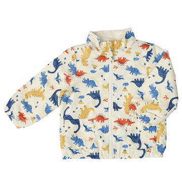 akachan honpo - 防風外套-恐龍-米白色