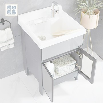 免運 公司貨 浴室櫃 陽台洗衣櫃 洗臉盆 索菲特陽臺洗衣櫃太空鋁洗衣池帶搓衣板鋁合金落地式可定制洗衣盆工廠現貨直銷 特惠/全館八折 售後保障 店長推薦 5y1018