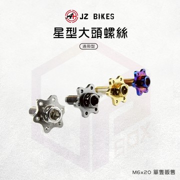 JZ 傑能 螺絲 牌照螺絲 大牌螺絲 M6x20 星型螺絲 造型螺絲 車牌螺絲 白鐵螺絲 大頭螺絲 機車螺絲 墊片螺絲