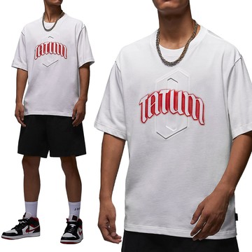 Nike J Gfx Ss Crew Jt 男款 白色 棉質 印花 T恤 運動 休閒 短袖 IH0601100