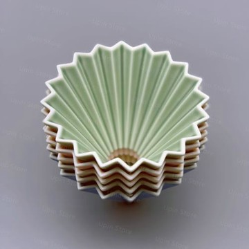 日本 ORIGAMI 新款啞光系列折紙濾杯 手沖咖啡陶瓷日式V60蛋糕杯