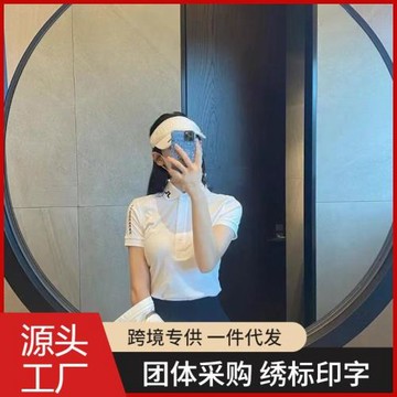 夏季高爾夫男女同款情侶服裝透氣排汗短袖T恤golf運動寬松POLO衫