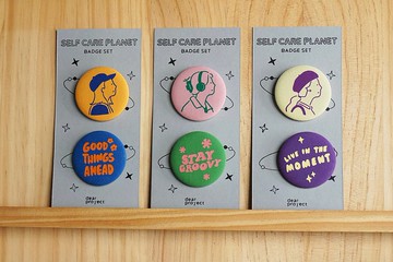 dearproject 手工絹印別針 扣針 胸針 缶徽章