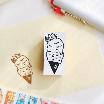 印章 冰淇淋貓