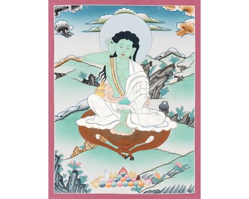 精美的密勒日巴唐卡 - 冥想專注