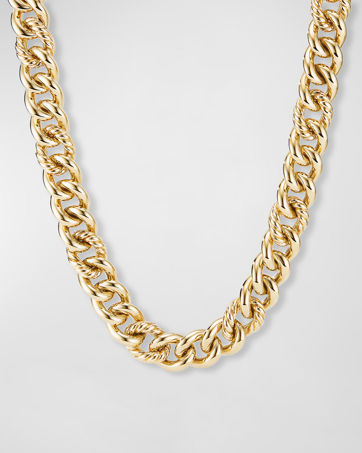 18K Yellow Gold Medium Curb Chain Necklace