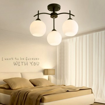 簡約美式吸頂燈現代客廳燈具輕奢餐廳吊燈大氣LED臥室家用燈北歐