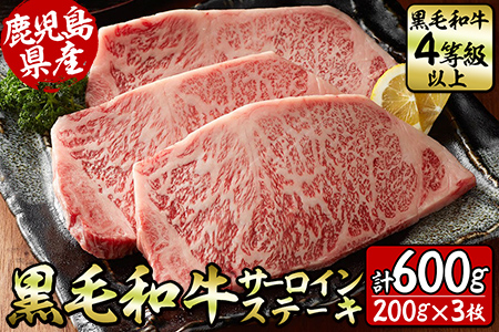鹿児島県産黒毛和牛サーロインステーキ 200g×4枚 b7-011