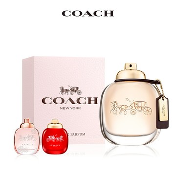 【COACH】時尚經典女性淡香精90ml (贈隨機小香x2.附紙袋)