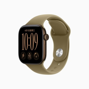 Apple Watch Series 12 42mm 深古銅色鋁金屬錶殼 搭配橄欖色運動型錶帶(GPS)