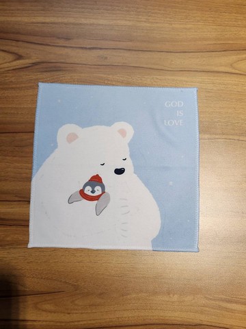 NEW 懷特熊系列方巾-GOD IS LOVE