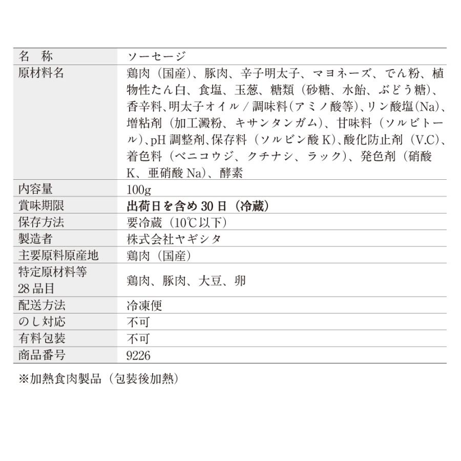 明太ソーセージ 明太子 まるきた水産 博多まるきた水産 あごおとし めんたいこ からし明太子 明太 めんたい ソーセージ 博多明太子 福岡 博多