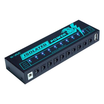 外貿 M-VAVE電吉他單塊效果器專用電源10路9V演出級穩壓降噪批發【DD1111001】