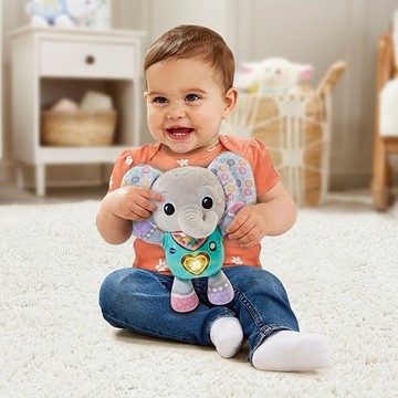 【安琪兒婦嬰百貨】英國 Vtech 可掛式音樂安撫抱偶-粉彩象