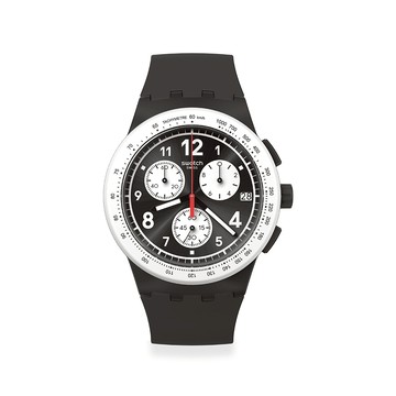 Swatch NOTHING BASIC ABOUT BLACK 運動手錶 SUSB420 (42mm)【官方旗艦店】