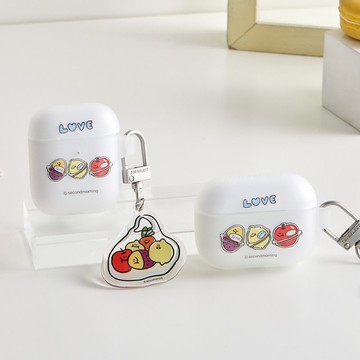 Second Morning新鮮包裝強悍防摔AirPods保護套(附吊飾)