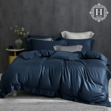 HOYA H Series 雙人100支極緻天絲薄被套床包組-深暮