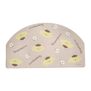 收納王妃 半圓形珪藻土地墊  60 x 39 x 0.9cm  1個  Q版布丁狗 淺棕色