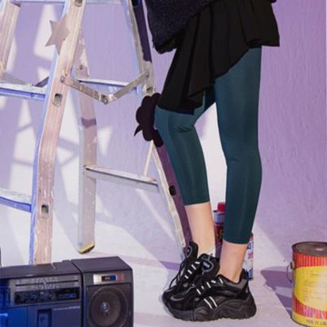 OB嚴選-雪紡短裙假兩件內搭褲