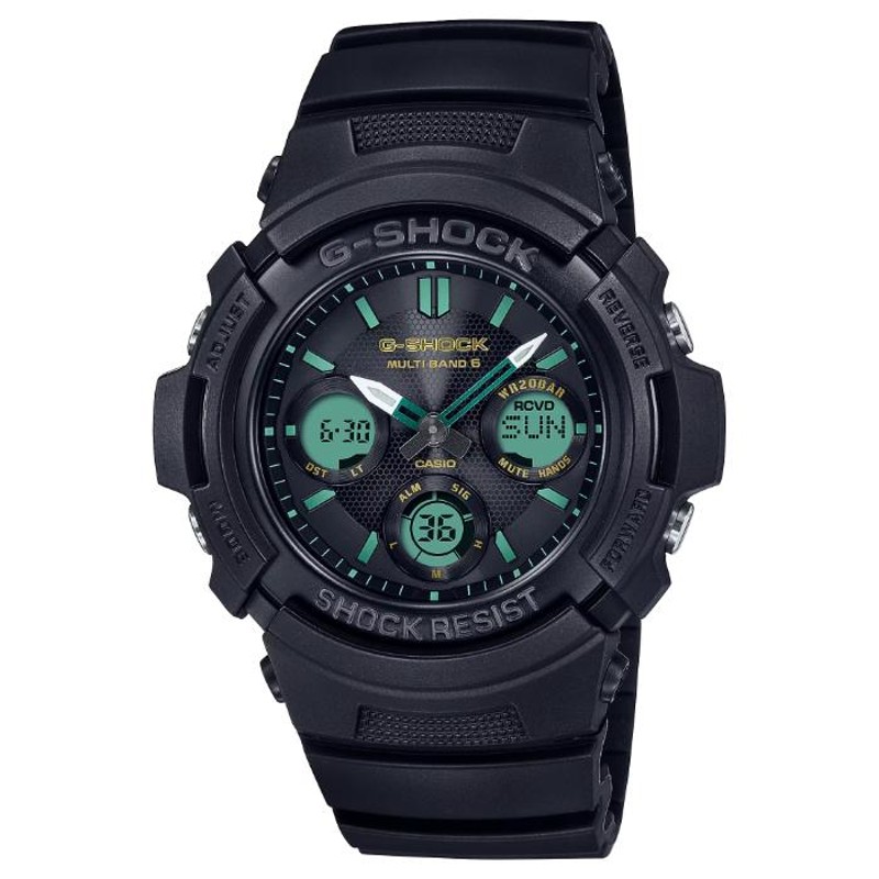 G-SHOCK Gショック AWG-100 M100 TEAL AND BROWN COLOR カシオ CASIO ソーラー電波 アナデジ 腕時計  ブラック AWG-M100RC-1AJF 国内正規モデル | LINEショッピング