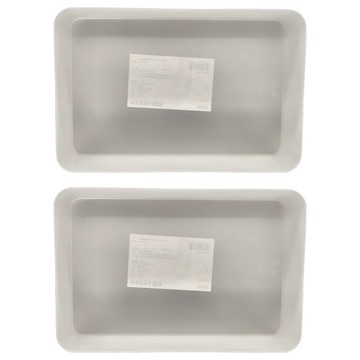 NC 纳川 抽屜收納盒 方盒 25.5 x 17 x 5cm  磨砂透明白  2個