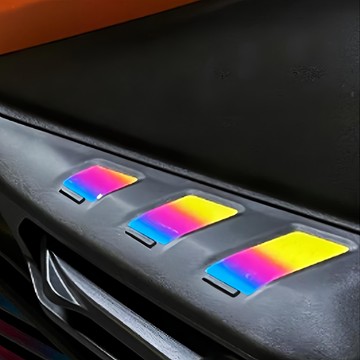 YAMAHA Force2.0 腳踏凹槽裝飾貼  反光彩鈦  1個