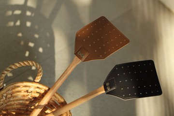 皮件手工蚊蟲拍