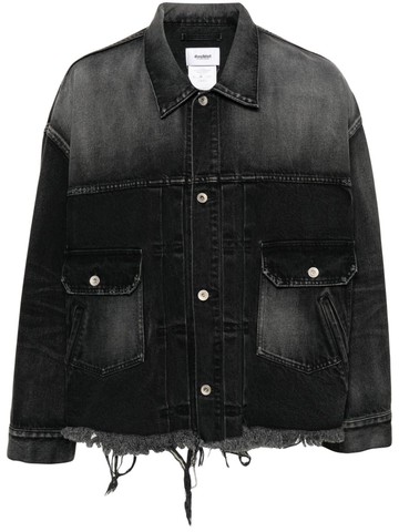 Doublet - distressed denim jacket - men - Cotton - L - Black