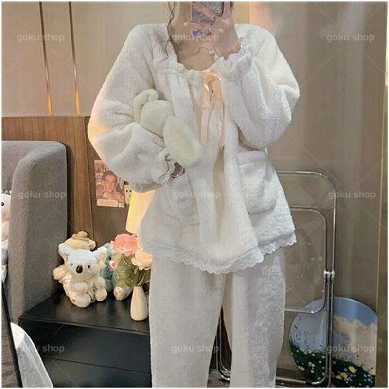 パジャマ レディース ルームウェア もこもこ パジャマ レディース ワンピース かわいい パジャマ 冬 長袖 結婚お祝い パジャマ ルームウェア もこもこ 通販 Lineポイント最大0 5 Get Lineショッピング