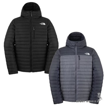 The North Face 北面 連帽羽絨外套 男裝 防潑水 輕量 黑/灰【運動世界】NF0A8KBKWOO/NF0A8KBK7E1