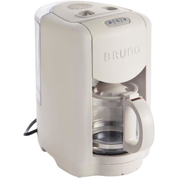 【日本代購】BRUNO 小巧型全自動咖啡機 BOE104-GRG｜內建研磨｜2-5 杯容量｜無紙過濾｜復古設計