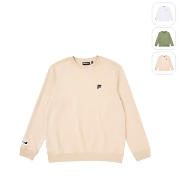 【FILA】中性 純棉圓領T恤-米卡其 1TEY-5853-BG
