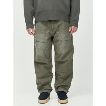 MIDUPDATE 24AW日系重磅緞紋阿蘇特染復古做舊甲板休閑褲面包褲男