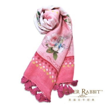 【比得生活館】Peter Rabbit 比得兔莫代爾棉長絲巾(2色可選) ☆生日禮物 射手座禮物 冬日保暖禮 情人節禮物 彼得兔