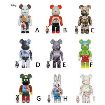 現貨 Be@rbrick 聖誕夜驚魂 侏儸紀公園 歌川國芳 富士山 東京 andy mouse 兔寶寶 邦尼兔 乾燥花