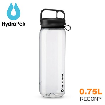 【HydraPak 美國RECON回收再生水瓶 可吊掛運動水瓶 750ml《透明》】BRC01/運動水壺/自行車水壺