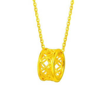 Just Gold 璨影映花-鏤空 黃金項鍊 (網路限定)