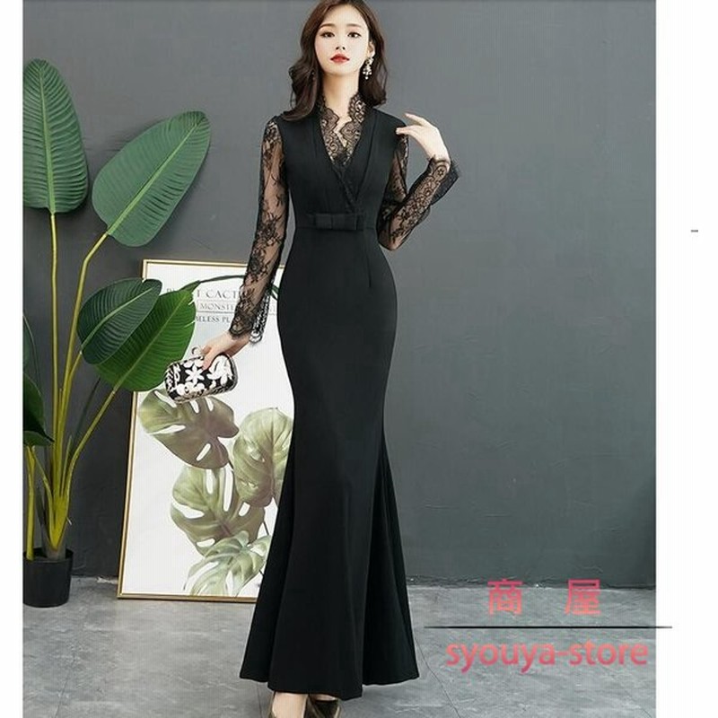 パーティードレス ワンピース コンサート 大きいサイズ イブニングドレス レディース レース マーメイドドレス 結婚式 二次会 発表会 お呼ばれ 黒 チュール 通販 Lineポイント最大get Lineショッピング