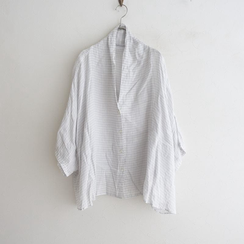 ネストローブギンガムチェックブラウス