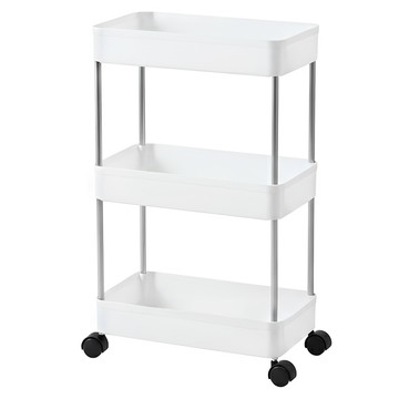 夾縫滾輪置物架 四層（帶輪子） DIY商品  40 x 22 x 66cm  白色