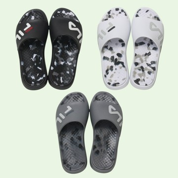 FILA 拖鞋 迷彩LOGO 足弓支撐 防水 厚底 運動拖鞋 男女 4S351A-