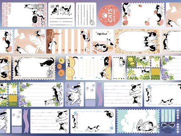 嬉戲便簽 PET 和紙膠帶 台灣自己印 10米卷