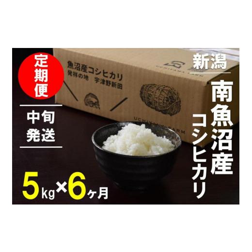 ふるさと納税 新潟県 南魚沼市 5kg×6ヶ月　南魚沼産コシヒカリ　うちやま農園米