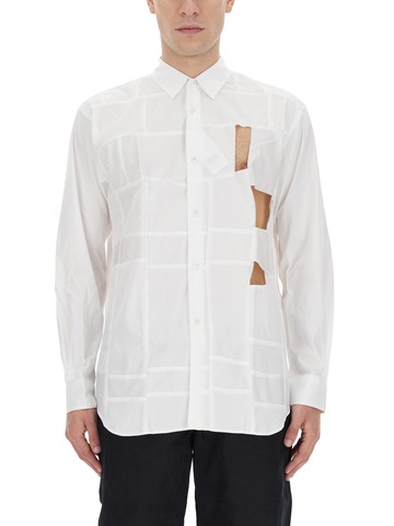 comme des garcons shirt cut out shirt